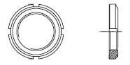 DIN 981 Гайка круглая шлицевая используется с многолапчатой шайбой DIN 5406