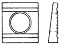 DIN 6918 Шайба косая квадратная клиновая с двумя проточками (8 Grad) для высоконагруженных предварительно напряжённых резьбовых соединений (HV) стальных конструкций