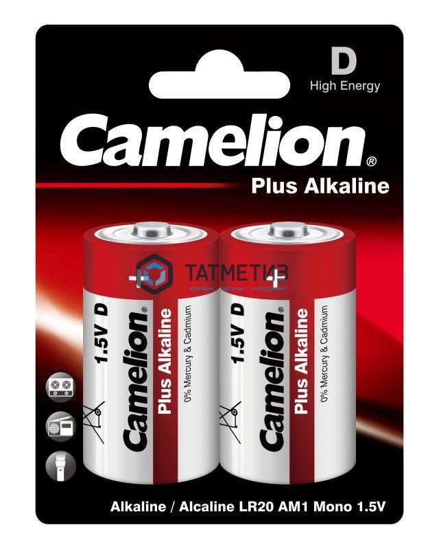 Батарейка алкалиновая тип D/LR20 1.5В  Plus Alkaline (блист.2шт) Camelion 1654 -  магазин крепежа «ТАТМЕТИЗ»