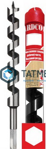 Сверло по дереву, спираль Левиса 18х230 мм, 6-гр.хвостовик, "Hardcore" -  магазин крепежа «ТАТМЕТИЗ»