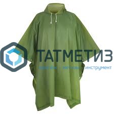 Плащ-дождевик "ПОНЧО", EVA, ЗЕЛЕНЫЙ, 120 мк, с чехлом, Komfi/50 -  магазин крепежа «ТАТМЕТИЗ»