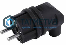 Эл.вилка угловая с/з 16А каучук TOKOV ELECTRIC -  магазин крепежа «ТАТМЕТИЗ»