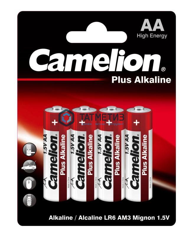 Батарейка алкалиновая тип AA / LR6 1.5В Plus Alkaline LR6-BP4 (уп.4шт) Camelion 7370 -  магазин крепежа «ТАТМЕТИЗ»