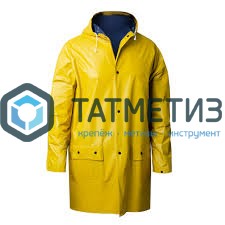 Плащ-дождевик сверхпрочный на кнопках, ПВХ, ЖЕЛТЫЙ, 150 мк, Komfi/30 -  магазин крепежа «ТАТМЕТИЗ»