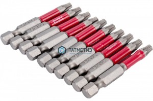 Бита TORX 25- 50, магнит, S2 "Quadro Torsion" (10 шт/уп) -  магазин крепежа «ТАТМЕТИЗ»
