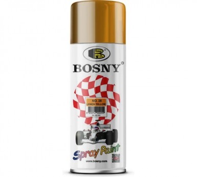 Краска аэроз. BOSNY 520 мл. №025  ЖЕЛТЫЙ ЛИМОН -  магазин крепежа «ТАТМЕТИЗ»