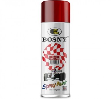 Краска аэроз. BOSNY 520 мл. №023  КРАСНАЯ насыщенная -  магазин крепежа «ТАТМЕТИЗ»