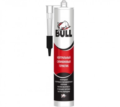 Герметик силиконовый Bull нейтральный ПРОЗРАЧНЫЙ 280 мл -  магазин крепежа «ТАТМЕТИЗ»