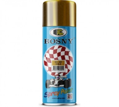 Краска аэроз. BOSNY 520 мл. №351  ЗОЛОТИСТАЯ -  магазин крепежа «ТАТМЕТИЗ»