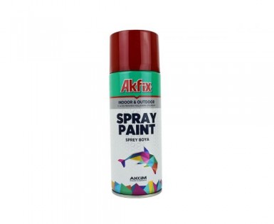 Краска аэроз. КАРМИНОВО-КРАСНАЯ  RAL3002 400Ml Gw.300Gr (6) Akfix -  магазин крепежа «ТАТМЕТИЗ»
