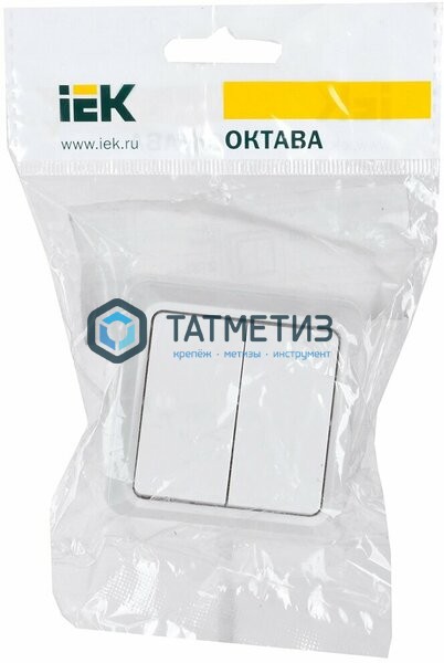Выключатель 2-кл. ОП ОКТАВА 10А 250В бел. IP20 ВС20-2-0-ОБ ИЭК EVO20-K01-10-DC | «ТАТМЕТИЗ» Выключатель 2-кл. ОП ОКТАВА 10А 250В бел. IP20 ВС20-2-0-ОБ ИЭК EVO20-K01-10-DC - магазин крепежа «ТАТМЕТИЗ»